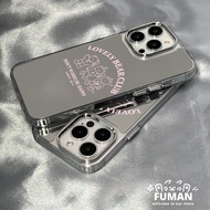 Cute Pink Bear Mirror Phone Case For iPhone 16 15 14 Plus 13 12 11 Pro Max 8 7 6 Plus X XR XS Max SE