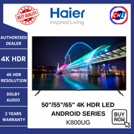 HAIER 50"/55"/65" 4K HDR LED ANDROID TV H55K800UG/H65K800UG (READY STOCK) - HAIER WARRANTY MALAYSIA