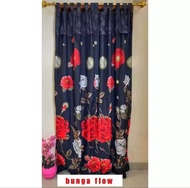 Gorden Pintu Rumbai Motif Bunga dan Karakter Hordeng Pintu Kamar Bahan Katun Halus