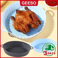 ♀【Ready Stock】Air Fryer Silicone Pot, Reusable Round Air Fryer Silicone Liners, Replacement of Parchment Paper Liners Air Fryer Accessories, Food Safe Baking Pans for Oven♫
