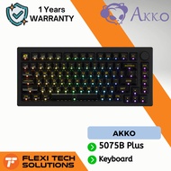 Flexi tech Akko Clear Transparent Black 5075B Plus Mechanical Keyboard - V3 Piano Pro