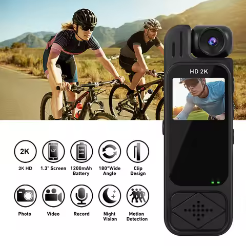 1080P/2K Mini Body Camera Night Vision Portable Camcorder WiFi Outdoor Video Recorder for Work Trave