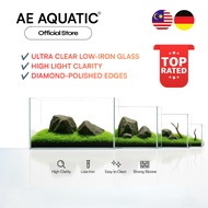 AE AQUATIC Crystal Clear CC Aquarium Tank 40/45/50/60cm | Ultra Clear Glass Fish Tank | Ready Stock