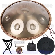 432Hz/440Hz Gold Handpan Drum with Steel Tongue for Yoga,Meditation Instrument,Beginner,Tambor Gift,