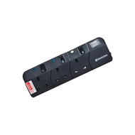 SoundTeoh PS-803 3Way 1M Extension Socket (Black)