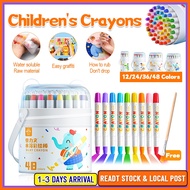 48 Colour Silky Crayon Non-toxic Washable Crayon Set for Toddlers Silky Crayon Kids Washable Drawing