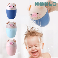 [HMKLD] Children's Bath Tools Cartoon Pig Baby Shower Cap Cute Toddler Shampoo Cup Children's Bath Ladle Baby Bath Spoon Shampoo Cup