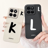 Case For Honor X7C Cover ALT-LX2 ALT-NX1 Cute Letters Soft Black White Silicone TPU Shockproof Cover