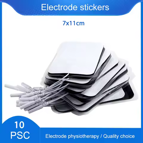 10pcs Replacement Reusable Electrode Pad Tens Machines Conductive Gel Pulse Massage for Muscle Stimu