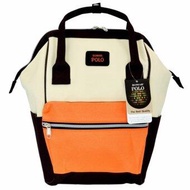 BagsMarket กระเป๋าเดินทาง Romar Polo กระเป๋าเป้สไตล์ญี่ปุ่น Rucksack Code 2503 Brown (Orange/Cream)