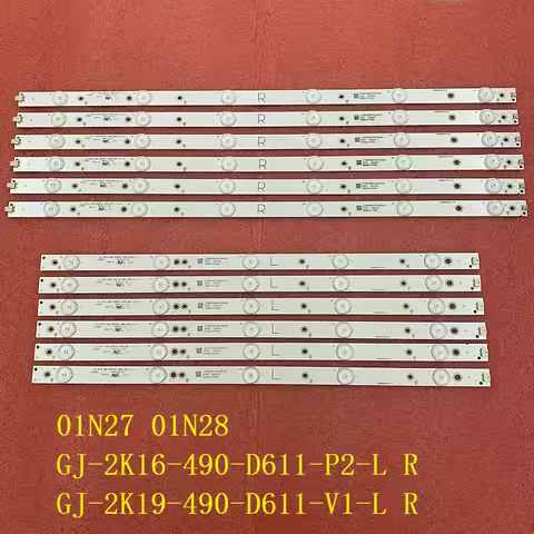 LED backlight strip(12) for 49PUF6701/T3 49PUH4900/88 49PFS5301/12 GJ-2K15-XM-D2P5C1-490-D611-C1-L R
