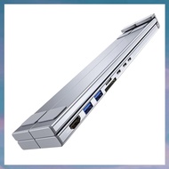(XCTS) Eight in One USB C Laptop Docking Station Stand USB C Hub Adjustable 10-17in Laptop Stand Por