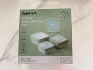Cuisinart 3-piece Square Nesting Bowl 三件式方型收納碗 食物儲存盒 食物收納盒 可入微波爐