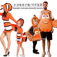 Clownfish Costume Parent-Child Costume Halloween cosplay Costume Underwater World Costume Marine Lif