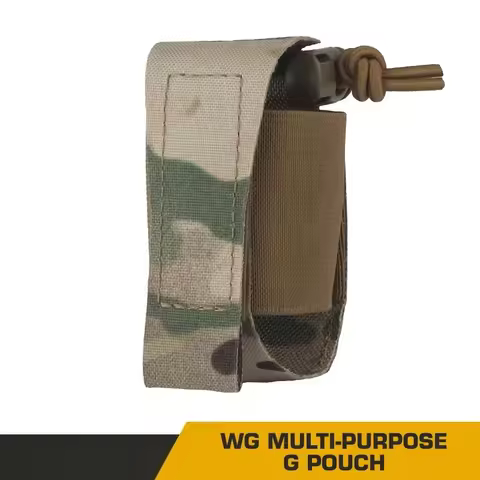 Tactical WG Grenade Pouch M67 Rgd-5 Storage Bag Plate Carrier Airsoft Molle Multi-Purpose Elastic Fi