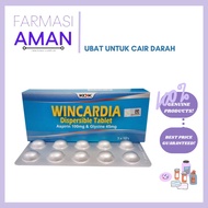 Wincardia Dispersible Tablet Aspirin 100mg & Glycine 45mg 3x10’s (Ubat Untuk Cairkan Darah)