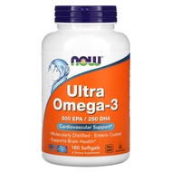 NOW Foods Ultra Omega-3 500 EPA / 250 DHA (Bovine Gelatin) Softgels | น้ำมันปลา โอเมก้า-3 ชนิดเข้มข้