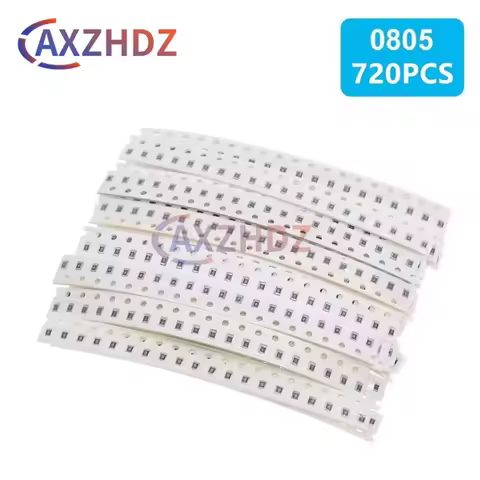 720PCS 0603 0805 1206 SMD Capacitor Assorted Kit 16/36/50Values 1PF - 10UF Capacitance Set 100NF 0.1