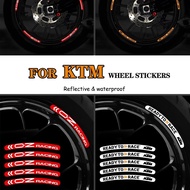 For KTM 17 Inch Wheel Mags Reflective Stickers Ducati 17 Inch Tire Decals Rim Stickers