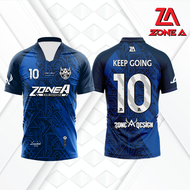 ชุดกีฬา รุ่น KEEP GOINGเสื้อกีฬาพิมพ์ลาย Zone A เสื้อทีม เสืื้อบอล ราคาถูก