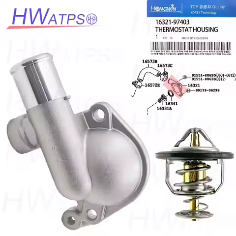Coolant Thermostat Housing & Thermostat SET 16321-97403 9004833088 For DAIHATSU TERIOS J100 SUV OFF-