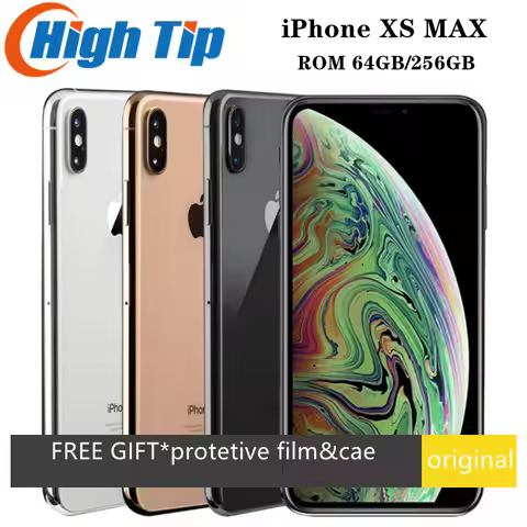 Unlocked Original Apple iPhone XS Max 4G LTE Mobile Phone Used 6.5" 4GB RAM ROM 64GB/256GB NFC A12 B