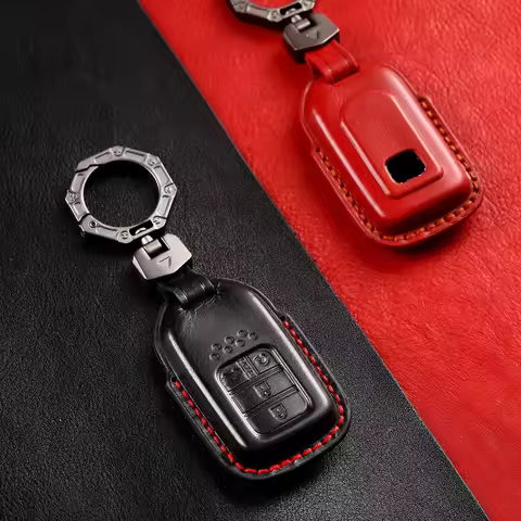 Leather Car Key Case Cover Shell for Honda Civic Accord Vezel Fit CRV HRV Crz Hrv Polit Jazz Jade St