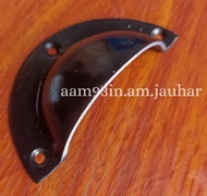 Handle Tarikan Gagang PINTU motiv Kerang Bukur Cangkang KEONG unik Cowak Polos Kuningan Antik 8 cm 3