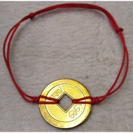 2in1 lucky charm bracelet red string and lucky coin