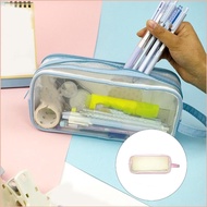 Chua Capacity Pencil Case 2 Compartment Pencil Pouches Clear Mesh Pencil Bag