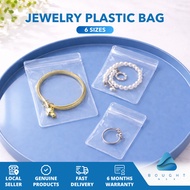 Transparent Jewelry Plastic Zipper Bag - Antitarnish Organizer, Light Blue