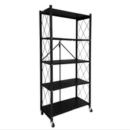 ❈HomeCare 5/4/3 Layer Kitchen Shelf folding multi layer rack microwave oven storage rack with wheels