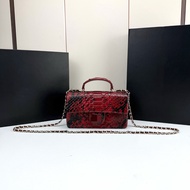 [Zivy Boutique] High-Quality Snakeskin Pattern Handbag Chain Shoulder Messenger Bag Dinner Party Dat