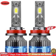 [Vodool Flagship Store]2PCS LED ไฟหน้าหลอดไฟ 60000LM H4/H7/H11 ไฟส่องสว่าง Super Bright 6000K LED Ca