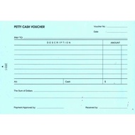 U-Grade Blue Petty Cash Voucher Pad of 100