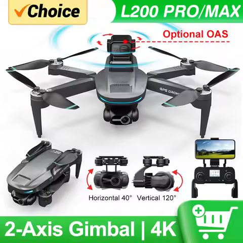 L200 PRO/L200PRO MAX GPS Drone with 2-axis Gimbal Anti-shake Professional 4K Camera FPV Quadcopter, 