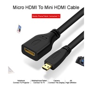 Micro HDMI to Mini HDMI Cable M-F Veggieg DH-15C