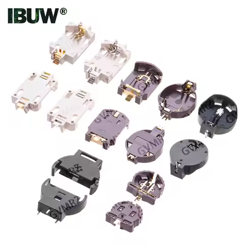 5PCS BS-2 BS-6 BS-8 BS-10 3V Button Battery Socket Holder 2025 2032 Battery Organizer Battery Storag