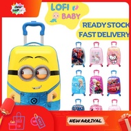 ⭐READY STOCK⭐ 18 Inch 3D Cartoon Kids Travel  School Troli Luggage Bag Sekolah Beg Roda Bagasi Murah Beroda Budak Lelaki Kindergarten