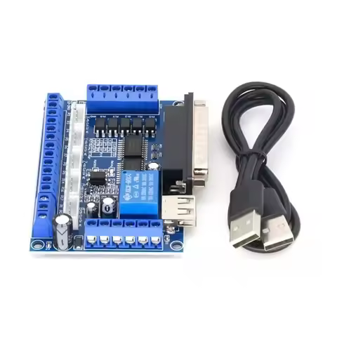 MACH3 Interface Board CNC 5 Axis With Optocoupler Adapter Stepper Motor Driver + USB cable