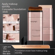 Hengfa Lina Water Cream Foundation Stick 2-in-1 w/Brush|Buildable Dewy Glow|Korean Glass Skin Makeup