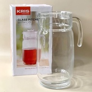 New Kris Glass Water Jug / Pitcher Glass / Juice Pitcher / 2L Glass Pitcher