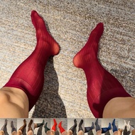 Men Stripes Dress Socks 80% Polyamide Average Size Fit UK/AU Size 4-11.5