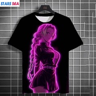 2026-26 Summer New Men's Street Hip-hop Multi-color Casual Short-sleeved Comfortable Breathable 3D P