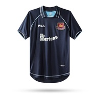 999901 West Ham United 2 away vintage jersey, High Quality Short Sleeve Football Shirt