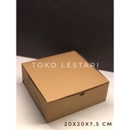 Brown Kraft Box for Bread Cake Snack Box 20 x 20 7 CM