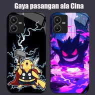 DJ-50 X Pokemon Casing GLASS soft frame black VIVO iQOO Z6 Y35 Y22S Y28 Y75 Y55 Y22 V25 5G