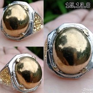 Cincin Batu Akik Badar Emas Nempel Magnet