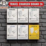HP [WHOLESALE - TYPE C] Travel Charger 2A 1 USB Type C Fast Compatible All Oppo 2A USB C Chargerhp T