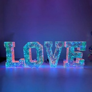 Glam Style LOVE LED Marquee Letters & Numbers - Battery Box Dual Power Option, Multicolor Light-Up I